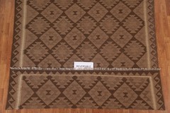 Brown Kilim Oriental Area Rug 7×10 Flat-weave Southwestern Style for Any Room