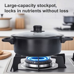 13PCS Kitchen Pots & Pans Set Nonstick Induction Cookware Utensils Pot with Lid