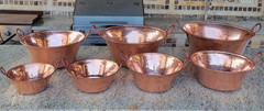 CAZO DE COBRE 23″ inch CARNITAS COPPER POT BOWL 18MM GAUGE.