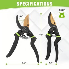 WORKPRO 8.5″ Bypass Pruning Shears Garden Shears w/ Sharp SK5 Blade for Branches