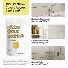 Gold Glitter Grout Additive 100g – Metallic Flakes for Sparkling Kitchen & Bathr