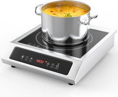 Commercial Electric Induction Cooktop Electric Hot Plate Touch Screen 1800W 110V