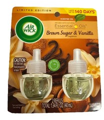 Air Wick Brown 1.35 fl Oz Total Sugar & Vanila Limited Edition 2 Refills
