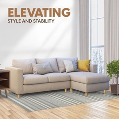 Yes4All 6 Inches Round Natural Solid Wood Furniture 6 inch,