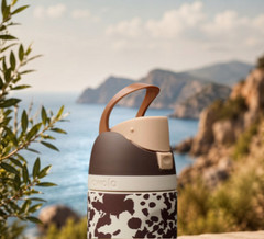 Owala FreeSip 32oz Water Bottle Cowgirl Core Special Edition Brown Cow Print