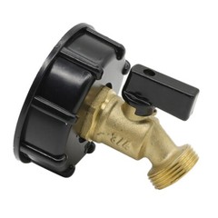 275-330 Gallon IBC Tote Water Tank Adapter 2″ Brass Fittings Valve Connector US