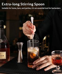 9.5-Inch Long Handle Spoon, Ice Tea Spoons, Ice Cream Spoon, Long Coffee Spoons,
