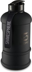 ShakeSphere Sports Water Bottle 1.3 Liter Matte Black/Black Hydration Jug Large