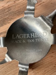 Silver Black & Tan Turtle Beer Tool for Layering Drinks