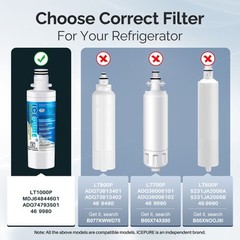 4 PACK Fit For LG LT1000P ADQ747935 MDJ64844601 Water Filter Cartridge Icepure