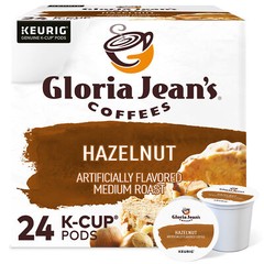 Gloria Jean’s Hazelnut Coffee, Keurig K-Cup Pod, Medium Roast, 24 Count