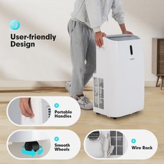 14000 BTU Portable Air Conditioner 4-in-1 Air Cooler w/ APP & WiFi Smart Control