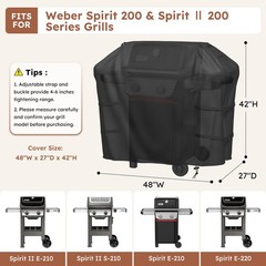 Grill Cover 48 Inch for Weber Spirit 200 Series, 600D BBQ Cover for Weber Gri…