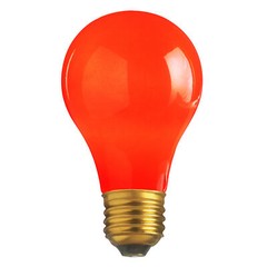 4 Pack CERAMIC SOLID RED BULBS A19 25W 120V Medium E26 Base 25A19 Dimmable