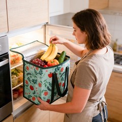 Large Insulated Cooler Bag Reusable Grocery Tote Bag Foldable for Picnics Travel