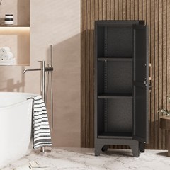 Kitchen Pantry Storage Cabinet, Lockable Metal Cabinet with Shelves Storage Unit
