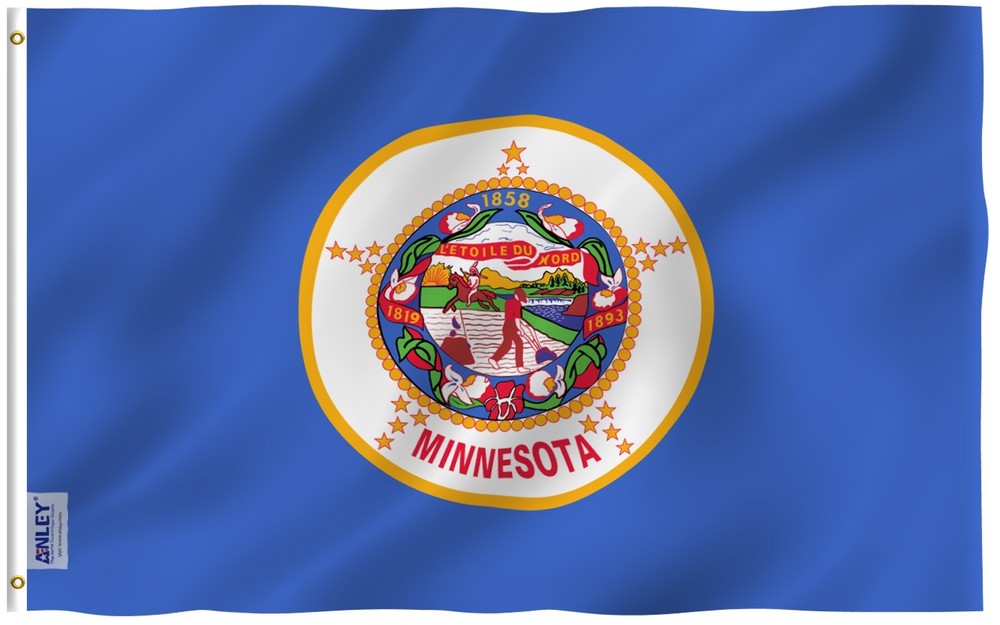 Anley Fly Breeze 3×5 Feet Minnesota State Flag – Minnesota MN Flags Polyester