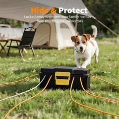 Waterproof Electrical Box Outdoor Extension Cord Covers Waterproof for 6 Cables