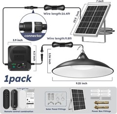 Solar Shed Lights Indoor Outdoor Motion Sensor Pendant Light Daytime Available