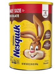 Nestle Nesquik Chocolate Flavor Powder Stir In Drink Mix Canister, 38oz