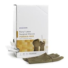 Perry Disposable Sterile Pair Latex Surgical Glove Extended Cuff Length