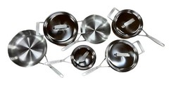 READ DESCRIPTION- Demeyere Essential 5-ply 10-pc Stainless steel Cookware Set