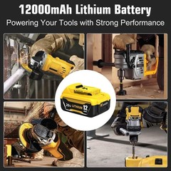 2Pack For DeWalt 20V 20 Volt Max XR 12.0AH Lithium Battery DCB206-2 / Charger