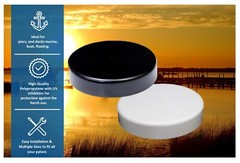 White Marine Dock Piling Flat Cap 4″ to 14″ – Plyon Post Piling Flat Cover Caps