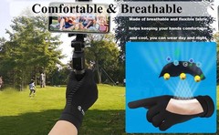 2 Pairs Compression Full Finger Arthritis Gloves, Copper Glove with Touch Screen