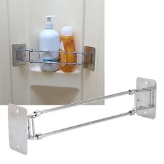 Adjustable Bathroom Corner Storage Bar Stainless Steel Shower 7.68-13.58in MISR