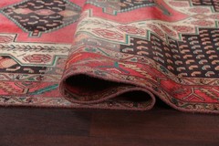 Vintage Pink Traditional Area Rug 5×11 Hand-knotted Wool Geometric for Any Room