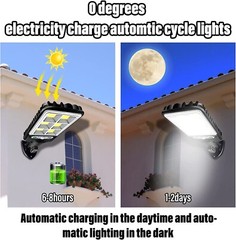 3PCS Outdoor Solar Wall Light LED Motion Sensor Bright Flood Street Lamp 3 Modes