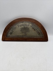 Vintage Wall Plaque Metal Wood Faith, Family, Friends