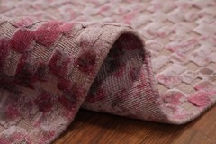 Pink Modern Abstract Area Rug 5×7 Handmade Wool Carpet for Any Room