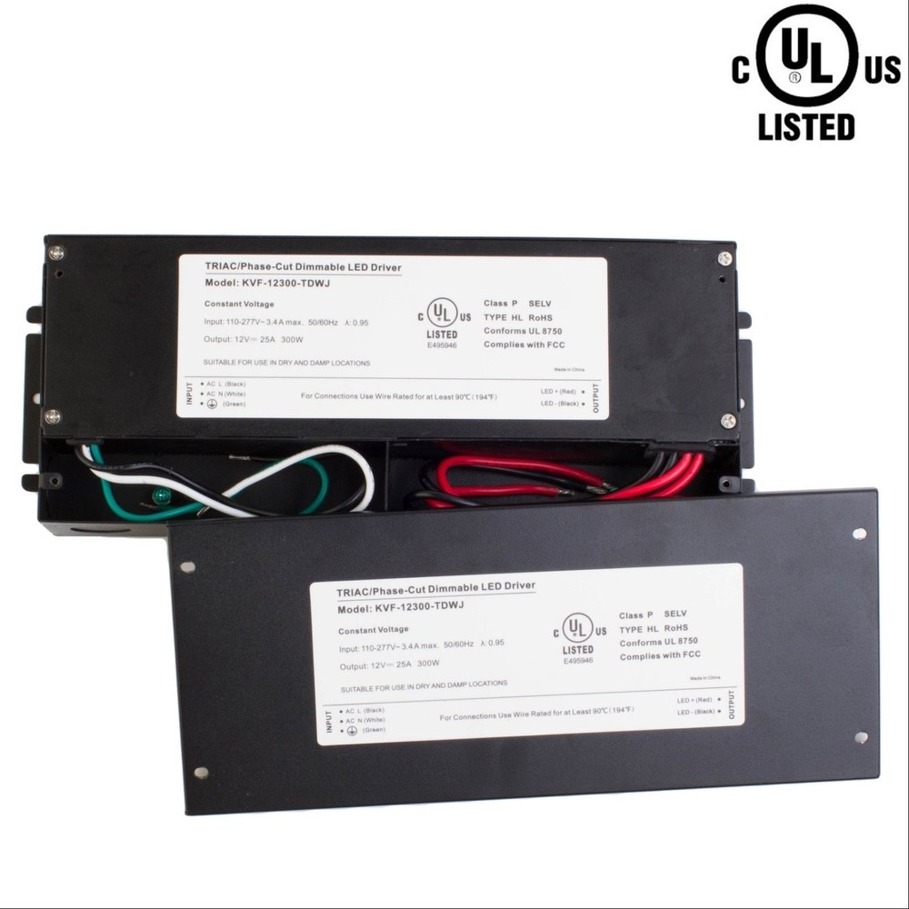 UL Listed 24v 300w Dimmable LED Light Triac Driver Power supply AC 12.5 Amp