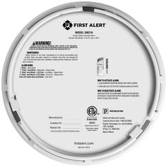 First Alert 8E Photo Micro Smoke Detector 10 Year Battery