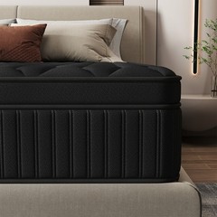 12/14 Inch Queen Size Mattress in a Box Gel Memory Foam Hybrid Pocket Spring Bed