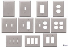 Brushed Satin Nickel Wall Switch Plate Outlet Cover Toggle Rocker GFI