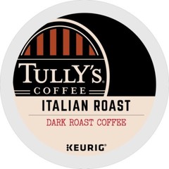 Tully’s Coffee Italian Roast Keurig K-Cup Pods, Dark Roast Coffee, 24 Count