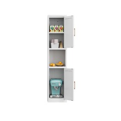 Kitchen Pantry Cabinet With 2 Doors and Adjustable Shelves metal Storage Cabinet