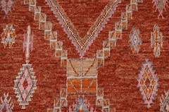 Rust Moroccan Tribal Area Rug 5×7 Hand-knotted Wool Oriental Carpet for Any Room