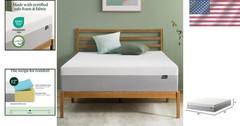 Memory Foam Mattress Queen Green Tea Breathable Safe CertiPUR US