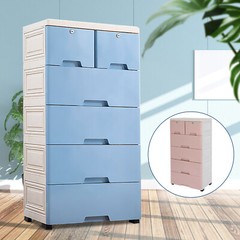 Plastic Storage Dresser Bedroom 6 Drawer Clothes Organizer Tower Cabinet Office