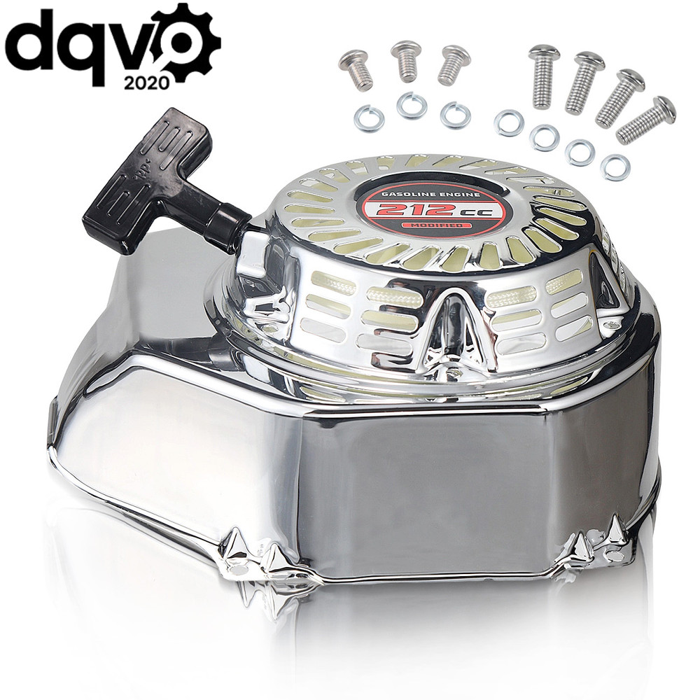Silver Pull Start Recoil Starter w/Cover For Predator 212 Honda GX160 GX200
