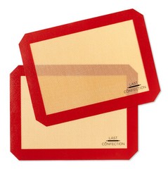 2 Non-Stick Silicone Baking Mats Tray Pan Liners Quarter Sheet 8-1/2″ x 11-1/2″