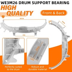WE49X20697 GE Dryer Bearing Kit Contains WE3M26 WE9M30 WE12M29 WE1M1067 WE1M504