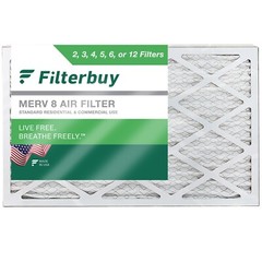 Filterbuy 12x20x1 Pleated Air Filters, Replacement for HVAC AC Furnace (MERV 8)