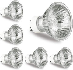 6 Pack GU10 Bulb 120V 50W Light Bulbs for Candle Warmer Lamp, GU10+C, MR16 New