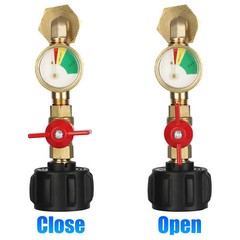 1Lb To 20Lb Tank Propane Refill Adapter Kit With Gauge And ON-Off Control Valve