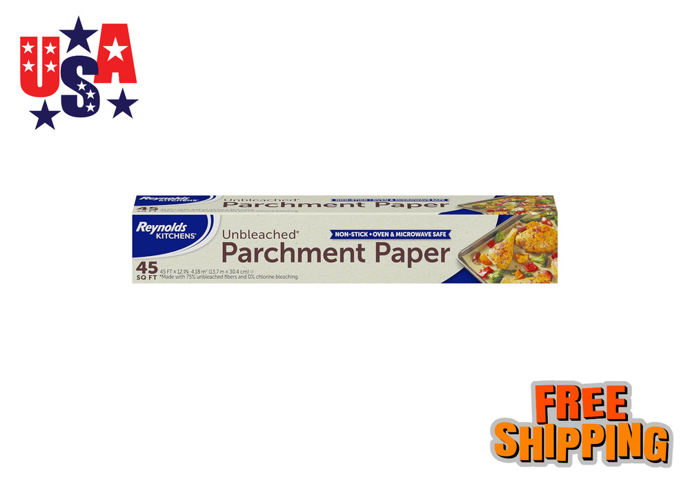 Unbleached Parchment Paper Roll Non Stick 45 ft x 12 in Oven Safe